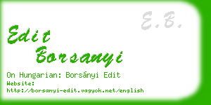 edit borsanyi business card